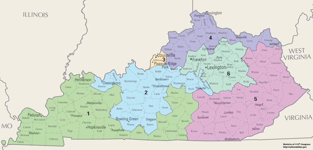 Kentucky’s Congressional districts since 2013