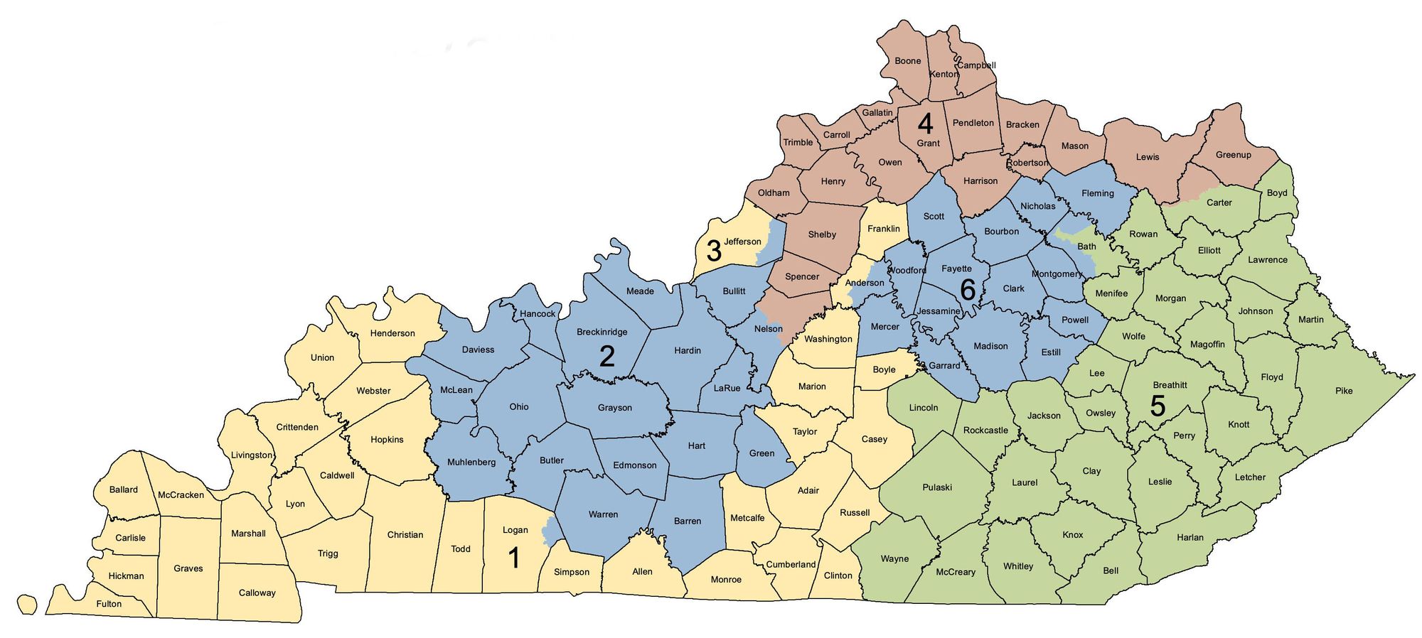 New Congressional map proposed by KY Repubs